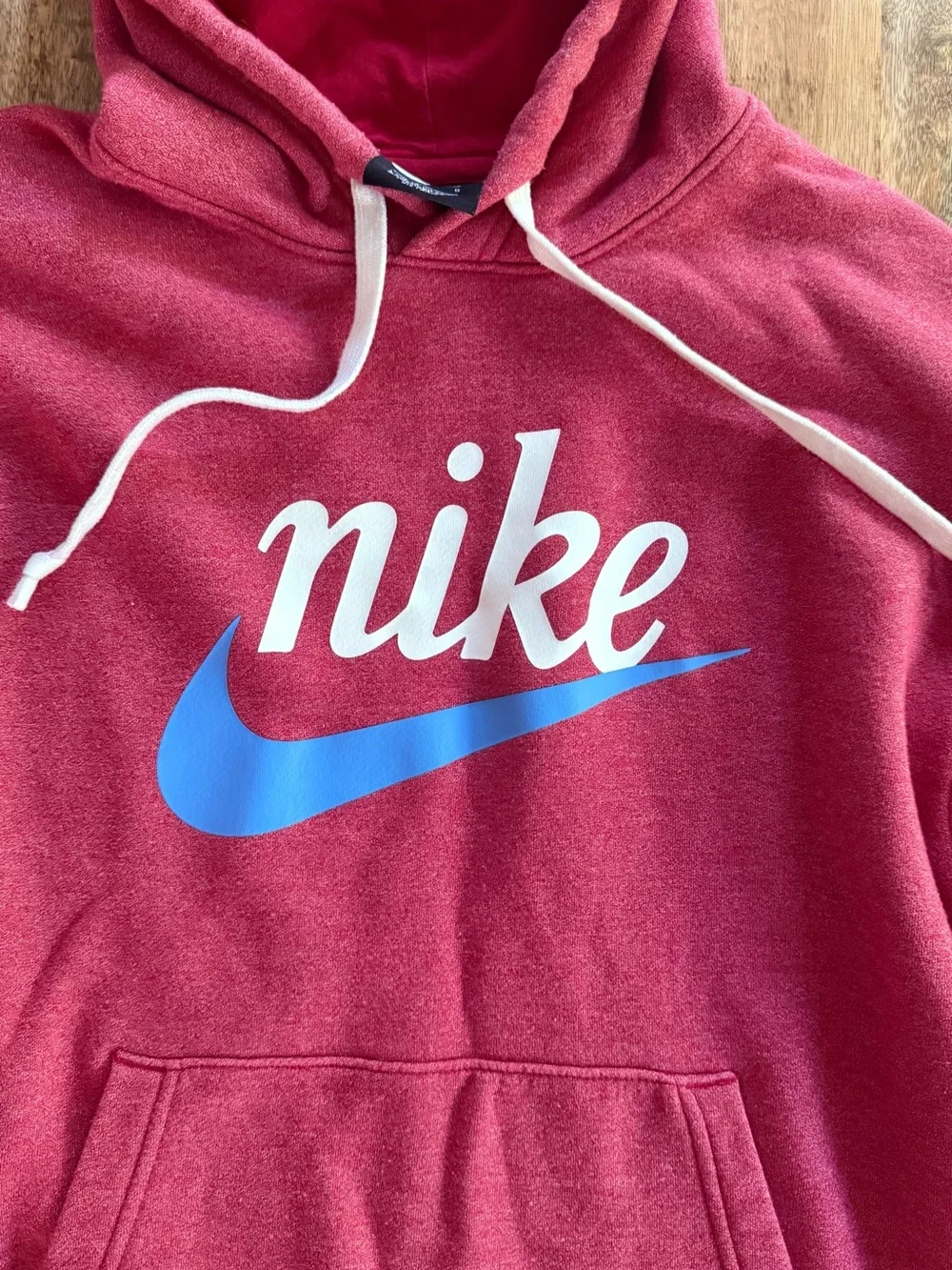 Nike Pullover Hoodie Pink/Red Graphic Logo Sweatshirt Size Large